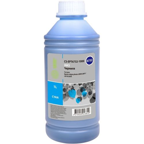Чернила Cactus CS-EPT6732-1000 T6732, для Epson, 1000мл, голубой