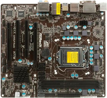 Материнская плата ASRock H77M, LGA 1155, Intel H77, mATX, Ret