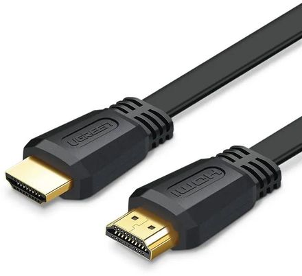 Кабель аудио-видео UGREEN ED015,  HDMI (m) -  HDMI (m),  ver 2.0,  AWG30,  медь луженая, 2м, FLAT,  черный [70159]