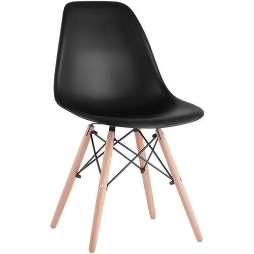 Комплект стульев BRABIX Eames CF-010, 4шт, на ножках, черный [532631]