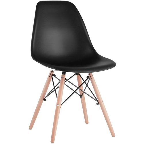 Комплект стульев BRABIX Eames CF-010, 4шт, на ножках, черный [532631]