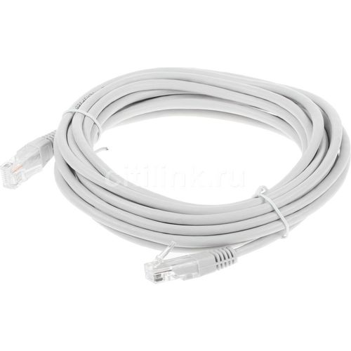 Патч-корд LanMaster вилка RJ-45, вилка RJ-45, кат.5E, ПВХ, 5м, серый [twt-45-45-5.0-gy]