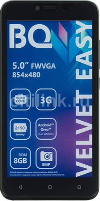 Смартфон BQ Velvet Easy 5000G, черный – купить в Ситилинк | 1105452