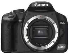 Характеристики Зеркальный фотоаппарат Canon EOS 450D body, черный ...