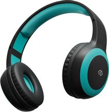 Изображение товара Наушники Digma BT-15, Bluetooth/3.5 мм, накладные, черный/голубой [bt-15blb]
