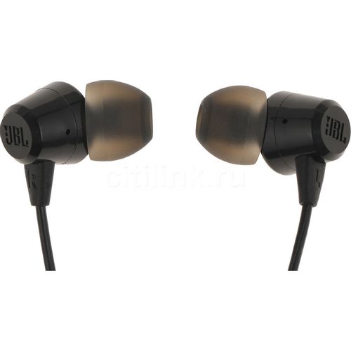 Наушники JBL C50HI, 3.5 мм, внутриканальные, черный [jblc50hiblk]