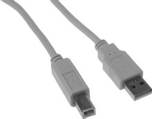 Изображение товара Кабель USB2.0 NingBo USB A(m) -  USB B(m),  ферритовый фильтр ,  3м,  серый [usb2.0-am/bm-3m-mg]