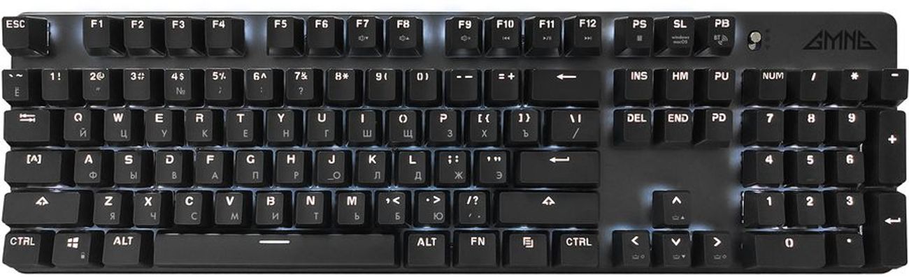 Клавиатура GMNG GG-KB785XW, проводная, USB, Bluetooth/Радиоканал,  механическая, черный/серый [1901105]