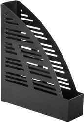 Лоток вертикальный BRAUBERG Standard, для бумаг, 245x70x295, полистирол, черный