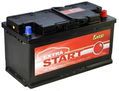 Аккумулятор автомобильный КАТОД EXTRA START Extra Start 100Ач 800A [6ст ...