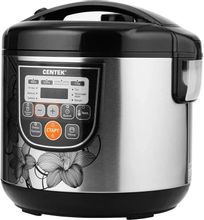 Мультиварка CENTEK CT-1498, 700Вт, черный/стальной [ct-1498 ceramic ...