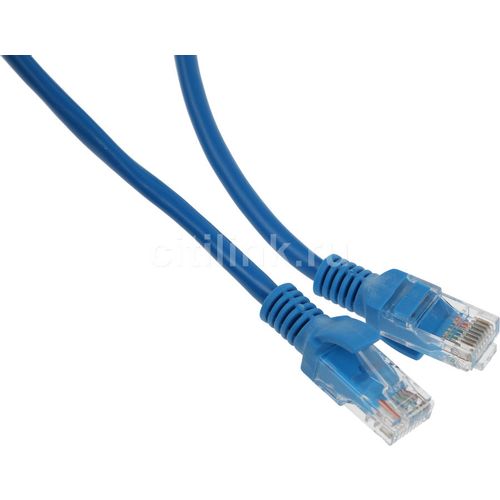 Патч-корд CABLEXPERT PP12-30M/B литой (molded), UTP, кат.5E, 30м, 4 пары, 26AWG, алюминий омедненный, многожильный, синий