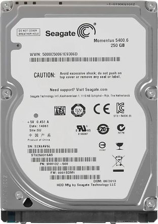 Жесткий диск Seagate Momentus 5400.6 ST9250315AS, 250ГБ, HDD, SATA II, 2.5"