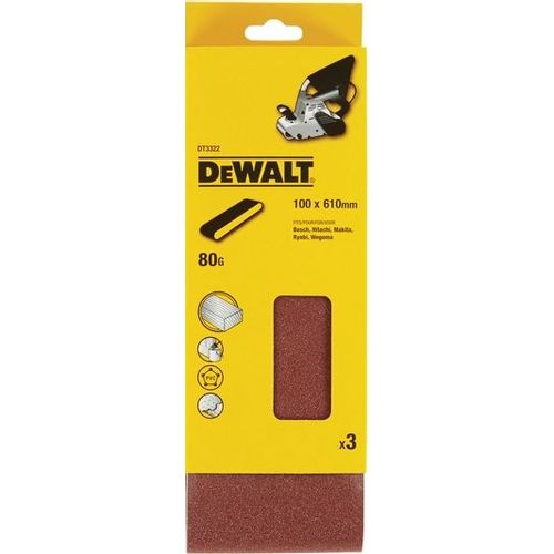 Шлифлента для ленточных шлифмашин DeWALT DT3322-QZ, 3шт