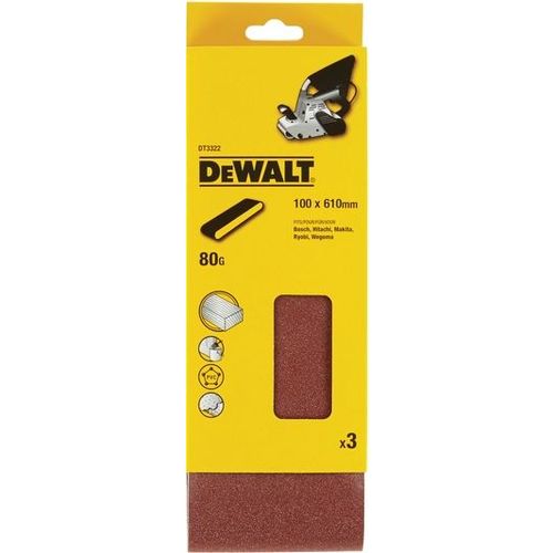 Шлифлента для ленточных шлифмашин DeWALT DT3322-QZ, 3шт — цена и наличие Шлифлента для ленточных шлифмашин DeWALT DT3322-QZ, 3шт