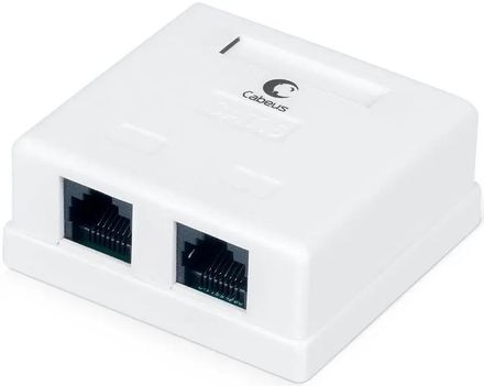 Розетка Cabeus (WS-8P8C-CAT.6-2) комп. RJ45 2 кат.6 черн.