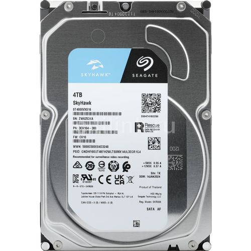 4ТБ Жесткий диск Seagate Skyhawk ST4000VX016, SATA III, 3.5", 5400об/мин
