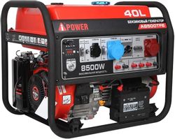 Изображение товара Бензиновый генератор A-IPOWER A8500TFE, 380/220 В, 8.5кВт, с АКБ [20116]