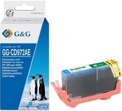 Картридж G&G GG-CD972AE, голубой / GG-CD972AE