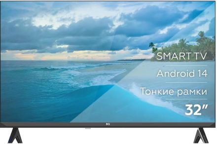 32" Телевизор BQ 32FS02B HD, СМАРТ ТВ, Android TV, черный