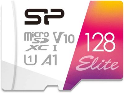 Карта памяти microSDXC UHS-I U1 Silicon Power Elite 128 ГБ, 100 МБ/с, Class 10, SP128GBSTXBV1V20SP,  1 шт., переходник SD