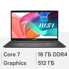 Изображение товара Ноутбук MSI Modern 14 F1MG-484XRU 14 IPS 16ГБ SSD FreeDOS серый