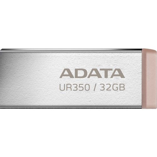 Флешка USB A-Data UR350 32ГБ, USB3.2, серебристый и коричневый [ur350-32g-rsr/bg]