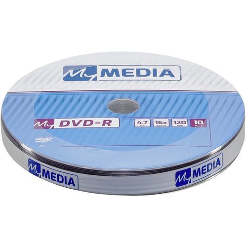 Оптический диск DVD-R MYMEDIA 4.7ГБ 16x, 10шт., pack wrap [69205]