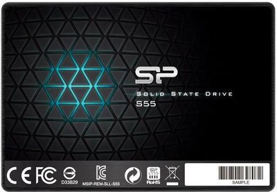 SSD накопитель Silicon Power Slim S55 SP120GBSS3S55S25 120ГБ, 2.5", SATA III,  SATA