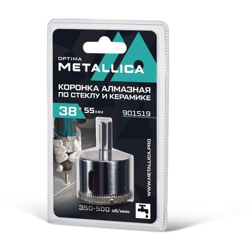 Коронка METALLICA 901519, по керамике, 38мм, цилиндрический, 1шт