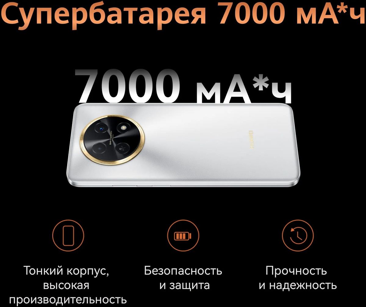 Характеристики Смартфон Huawei nova Y91 8/256Gb, STG-LX1, сияющий черный  (1936620) смотреть в СИТИЛИНК