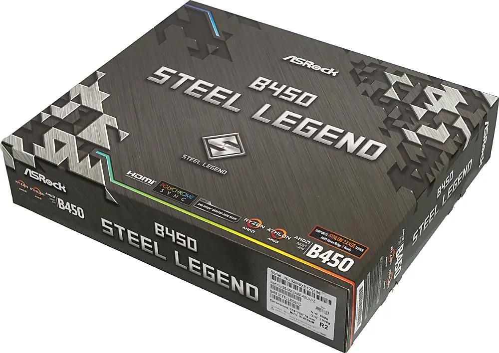 ASRock B450 STEEL LEGEND SocketAM4 AMD B450 ATX Ret 1132307