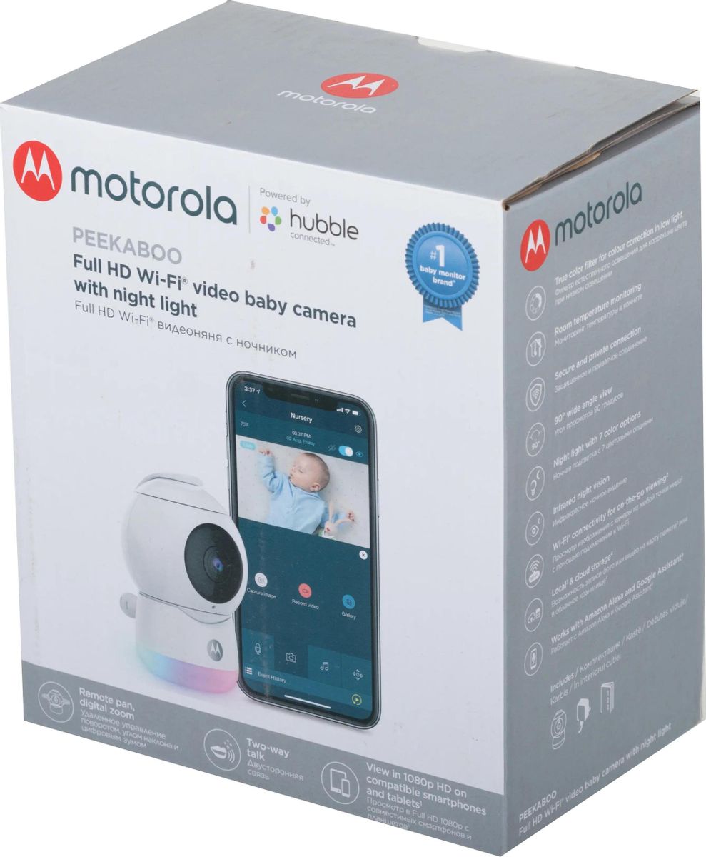 Характеристики Видеоняня Motorola Peekaboo, белый [bm044] (1496911)  смотреть в СИТИЛИНК