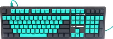 Клавиатура RASKAT KM002, проводная, USB, механическая, серый/зеленый [km002-green]