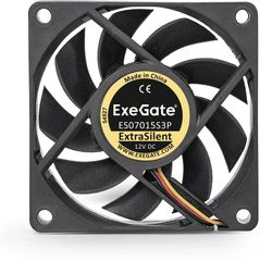 Вентилятор EXEGATE EX283371RUS 70мм, 3-pin, черный