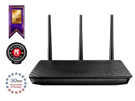 Wi-Fi роутер ASUS RT-N66U,  N900,  черный
