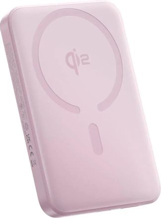 Внешний аккумулятор (Power Bank) BASEUS EnerFill FM12 Qi2,  10000мAч,  розовый [e0028502]