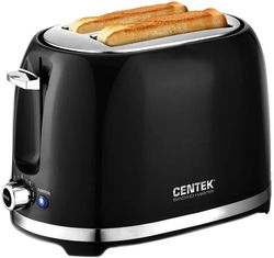 Тостер CENTEK CT-1432,  черный/стальной