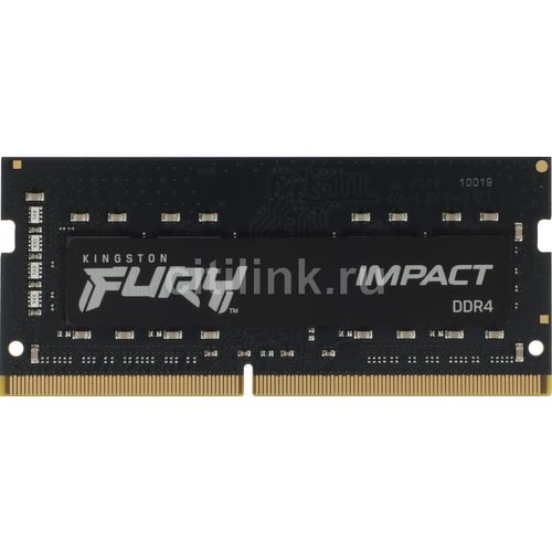 Оперативная память Kingston Fury Impact KF432S20IB/16 DDR4 — 1x 16ГБ 3200МГц, для ноутбуков (SO-DIMM), Ret