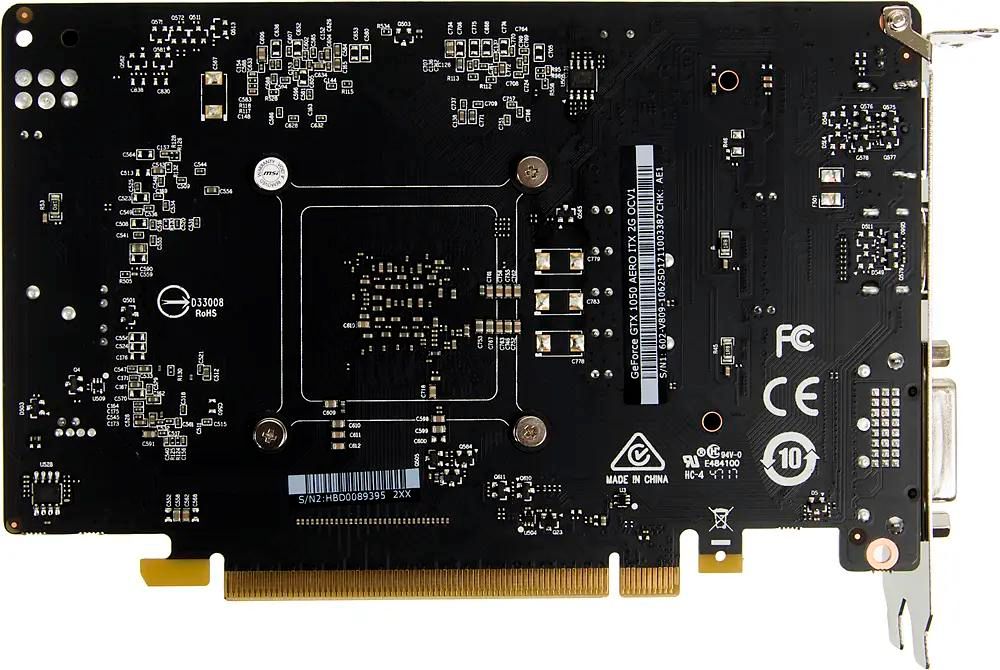 MSI NVIDIA GeForce GTX 1050 GeForce GTX 1050 AERO ITX 2G OCV1 2 GDDR5 OC Ret 1012225