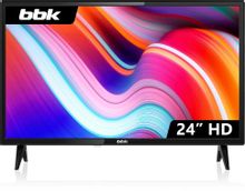 Изображение товара 24-дюймовый LED-телевизор BBK 24LEM-1049/T2C с HDMI и USB, HD, черный