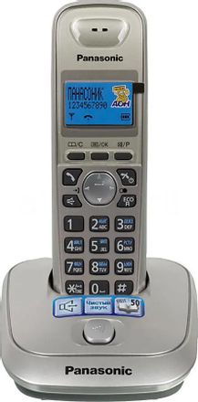 Радиотелефон Panasonic KX-TG2511RUN, платиновый и черный