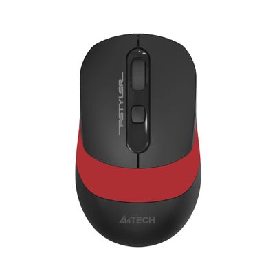 Мышь A4TECH Fstyler FG10, оптическая, беспроводная, USB, черный и красный [fg10 red]