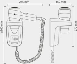 Фен Valera Hospitality Action Super Plus 1600 Shaver, серебристый
