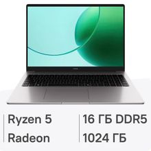 Изображение товара Ноутбук Honor MagicBook X16 2025 GOH-X 16 IPS AMD Ryzen 5 6600H 16ГБ SSD 1ТБ Windows 11 gray