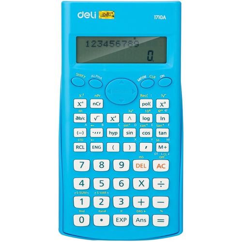 Калькулятор Deli E1710A/BLU, 10+2-разрядный, синий
