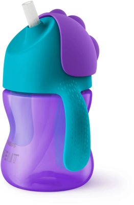 Поильник с трубочкой Philips Avent 200мл, от 9 мес, фиолетовый [scf796 ...