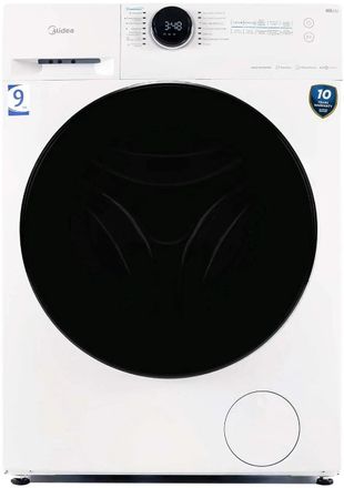Стиральная машина Midea MF200W90WBS/W-RU, с фронтальной загрузкой, 9кг, 1400об/мин, с паром, инверторная