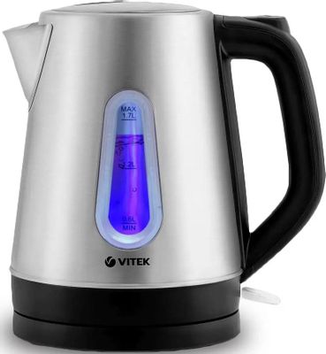 Чайник электрический Vitek VT-7038, 2200Вт, серебристый и черный