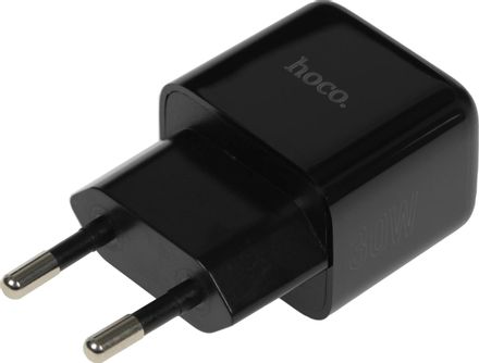 Сетевое зарядное устройство Hoco N32 Glory Black, USB-C, 30Вт, 3A, черный